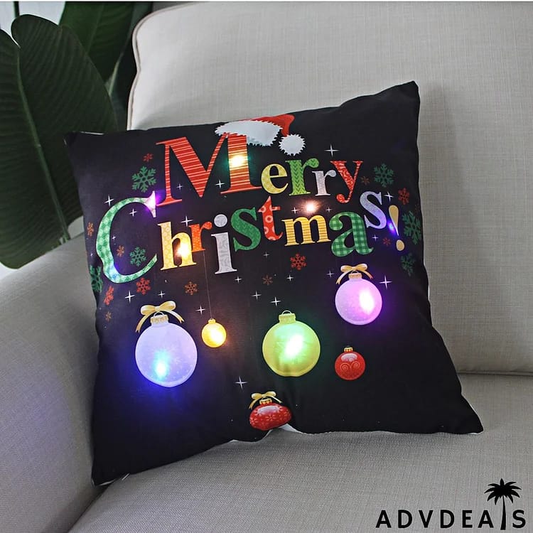 FUNDAS COJINES NAVIDEÑAS CON LUCES