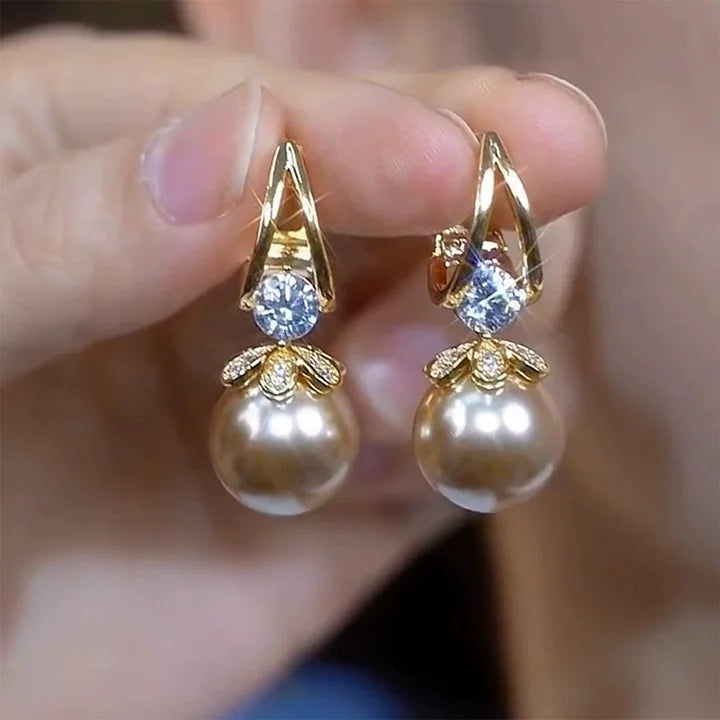 💎✨ Pendientes de Perla Elegance Gold – Un Toque de Lujo en Cada Ocasión