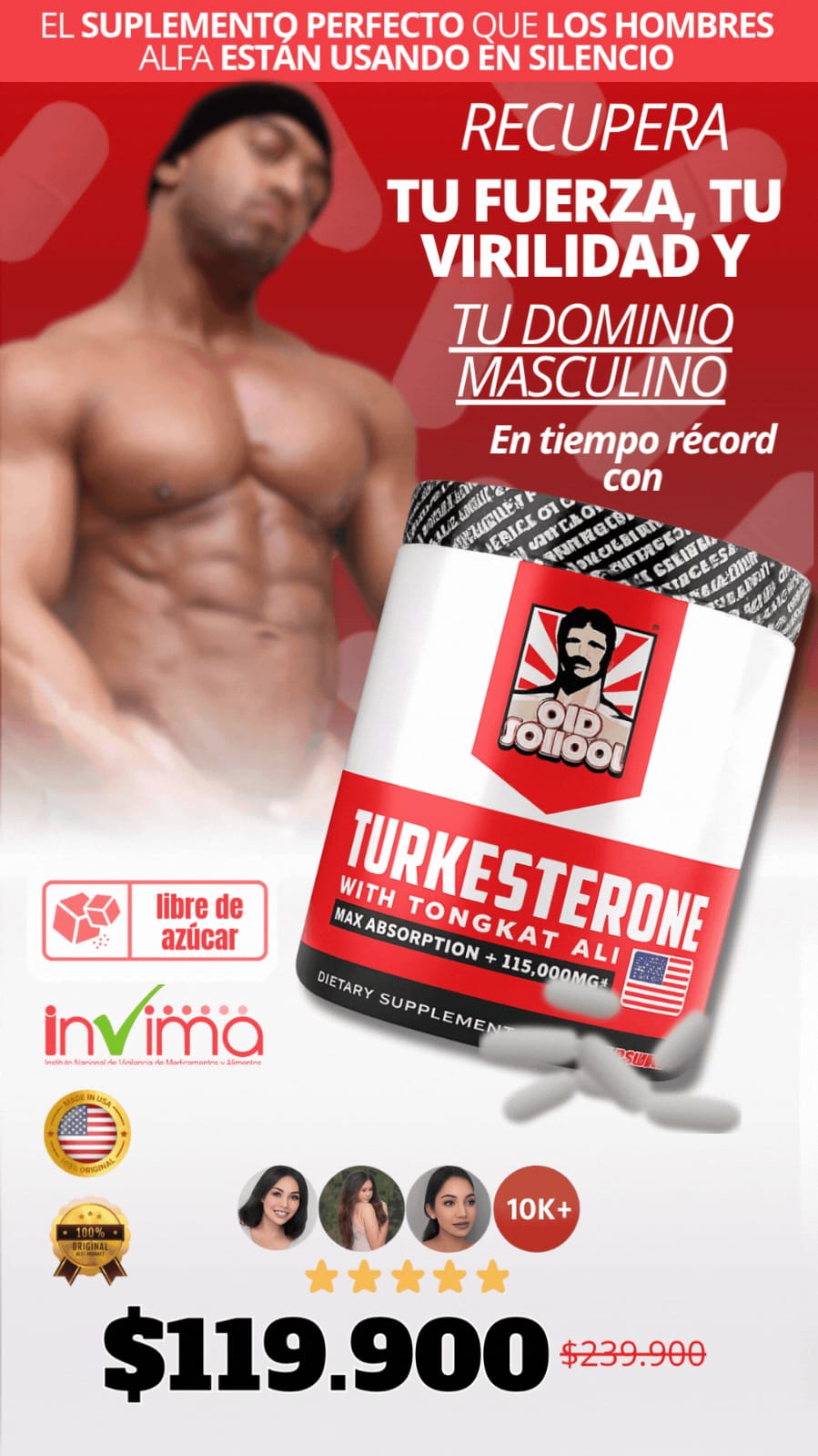 🦬Old School Labs Turkesterona🦬 Con Tongkat Ali Para Fuerza y Rendimiento 🦬