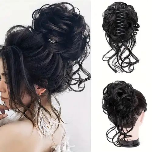 💖 Moño Extensión de Cabello Natural Elegance Bun🔥Luce elegante al instante