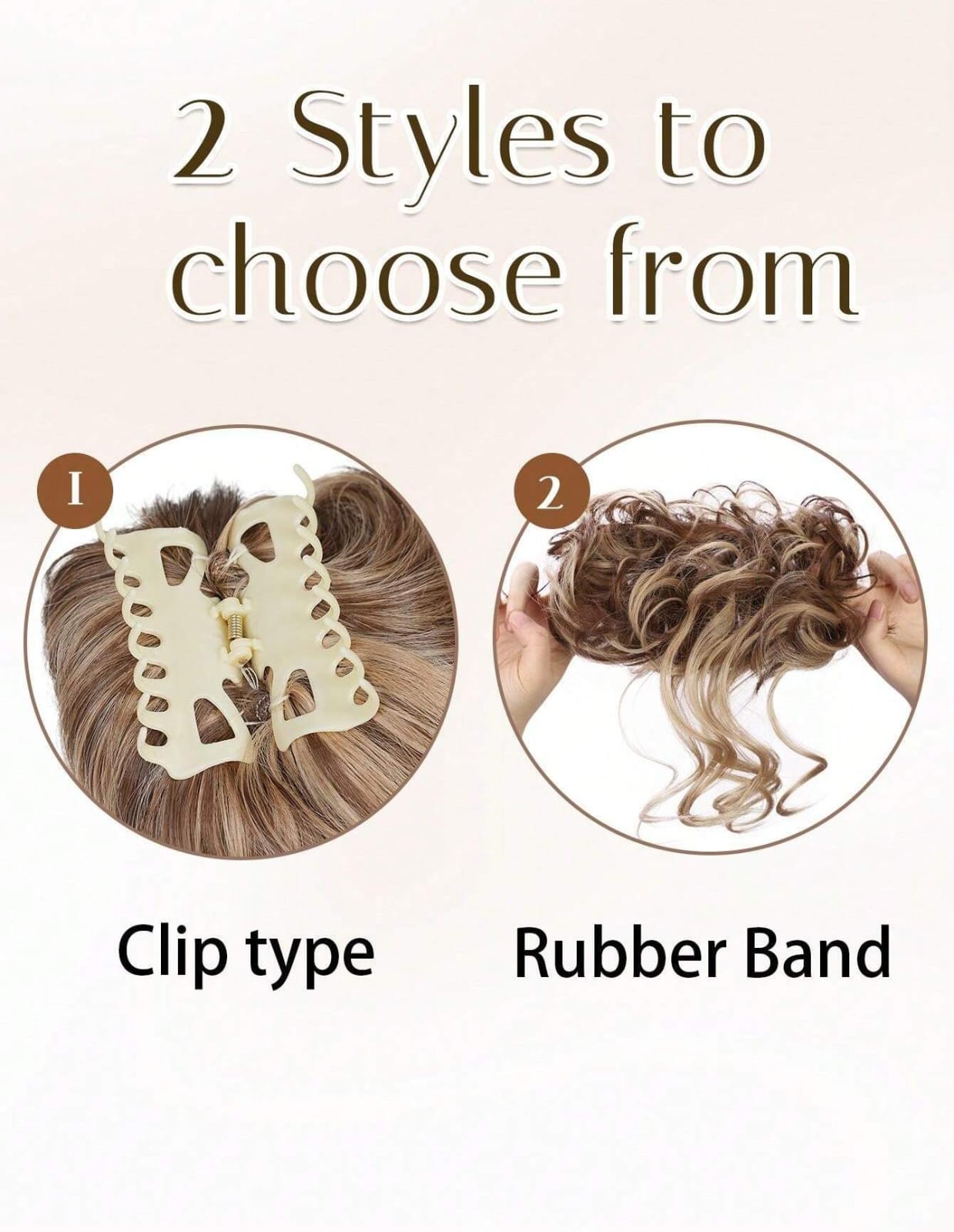 💖 Moño Extensión de Cabello Natural Elegance Bun🔥Luce elegante al instante