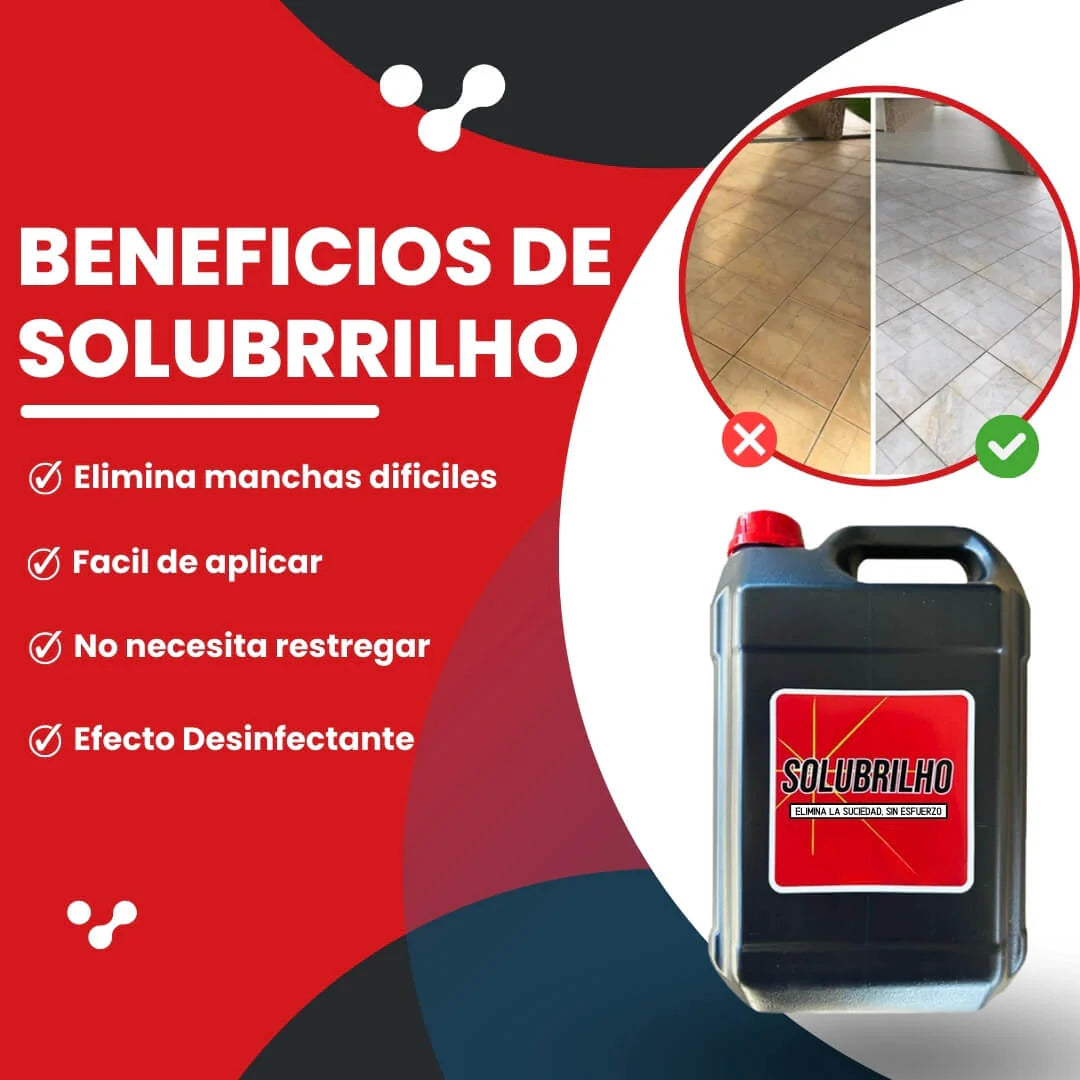 Solubrilho: Limpia y Brilla tus Pisos en Minutos (1 Litro)